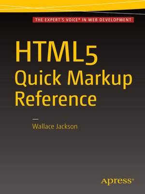 cover image of HTML5 Quick Markup Reference